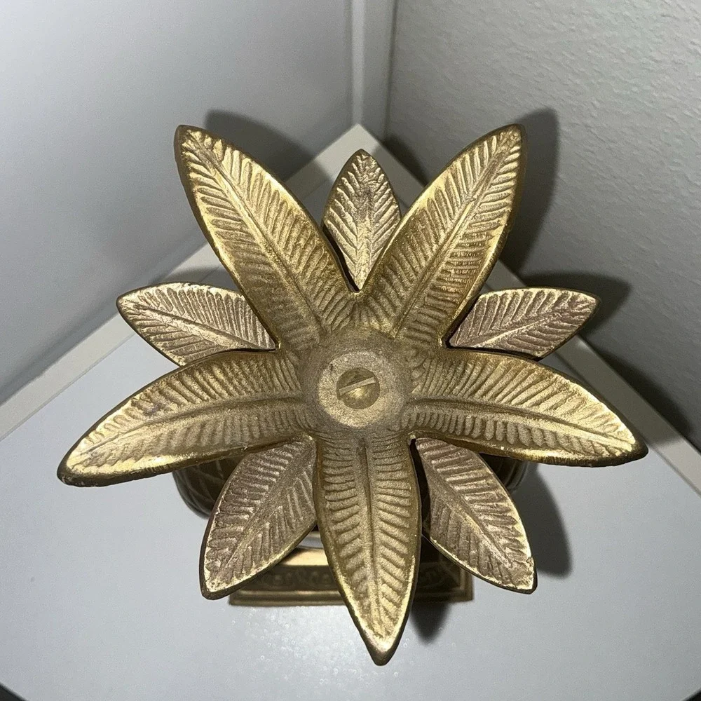Vintage Brass Pineapple Clock 8.5